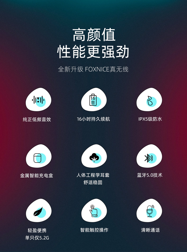 蓝牙耳机详情页设计与产品摄影案例