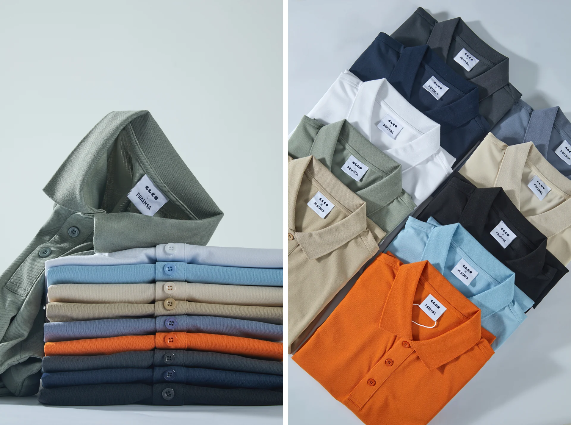 PRAEMSA POLO 衫产品摄影（豆绿色系）