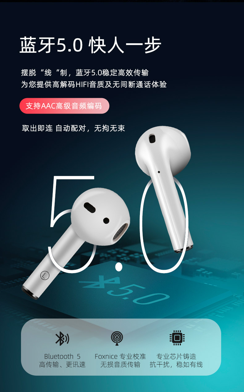 蓝牙耳机详情页设计与产品摄影案例