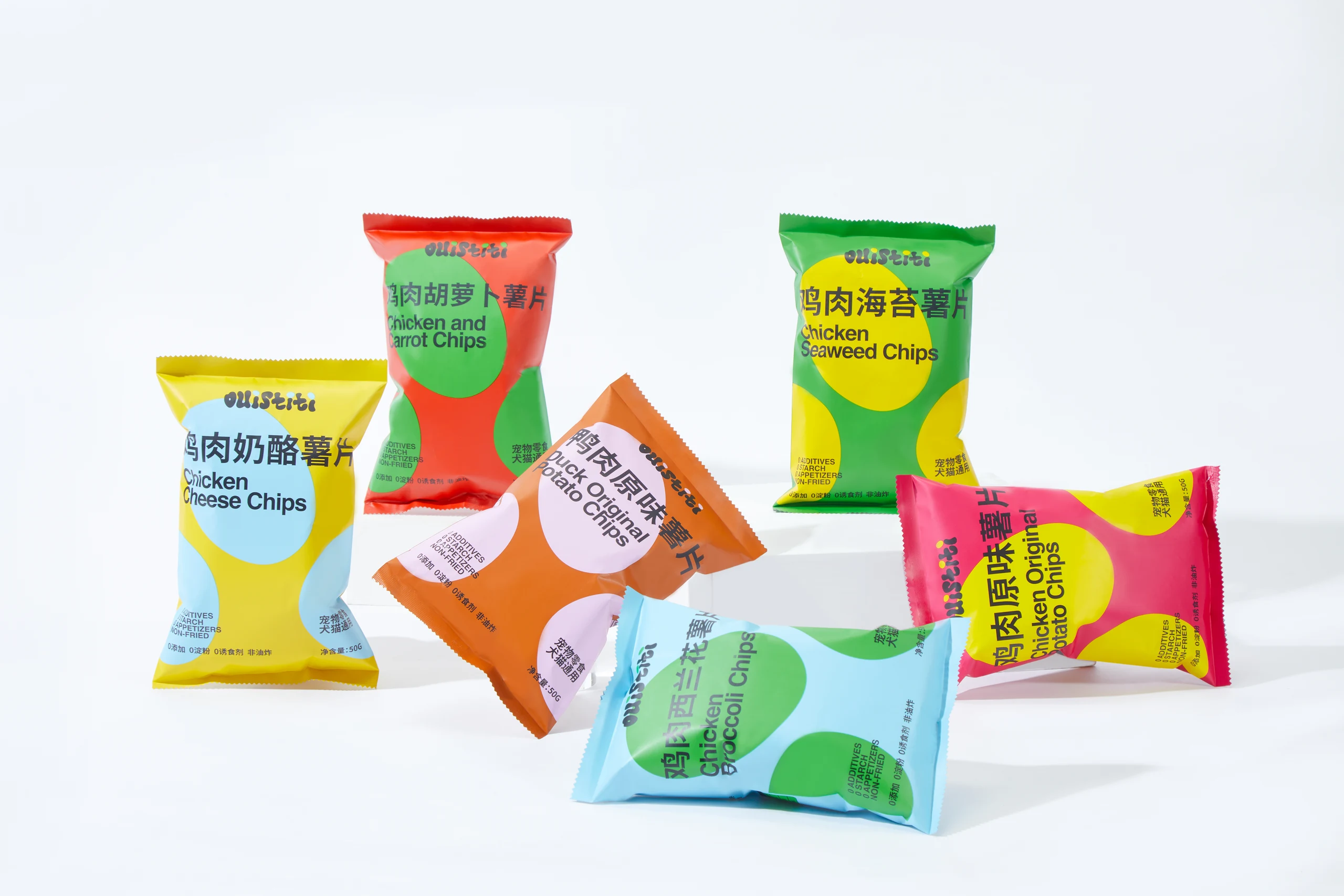 零食包装彩色静物摄影