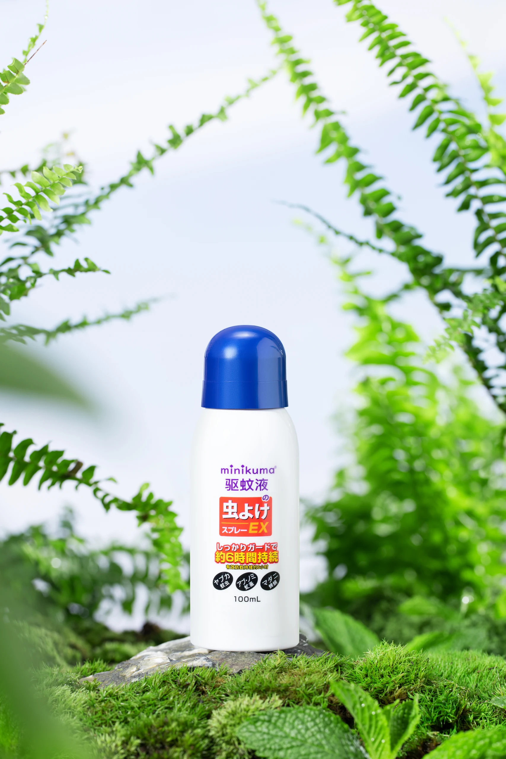 驱蚊用品包装与植物场景摄影