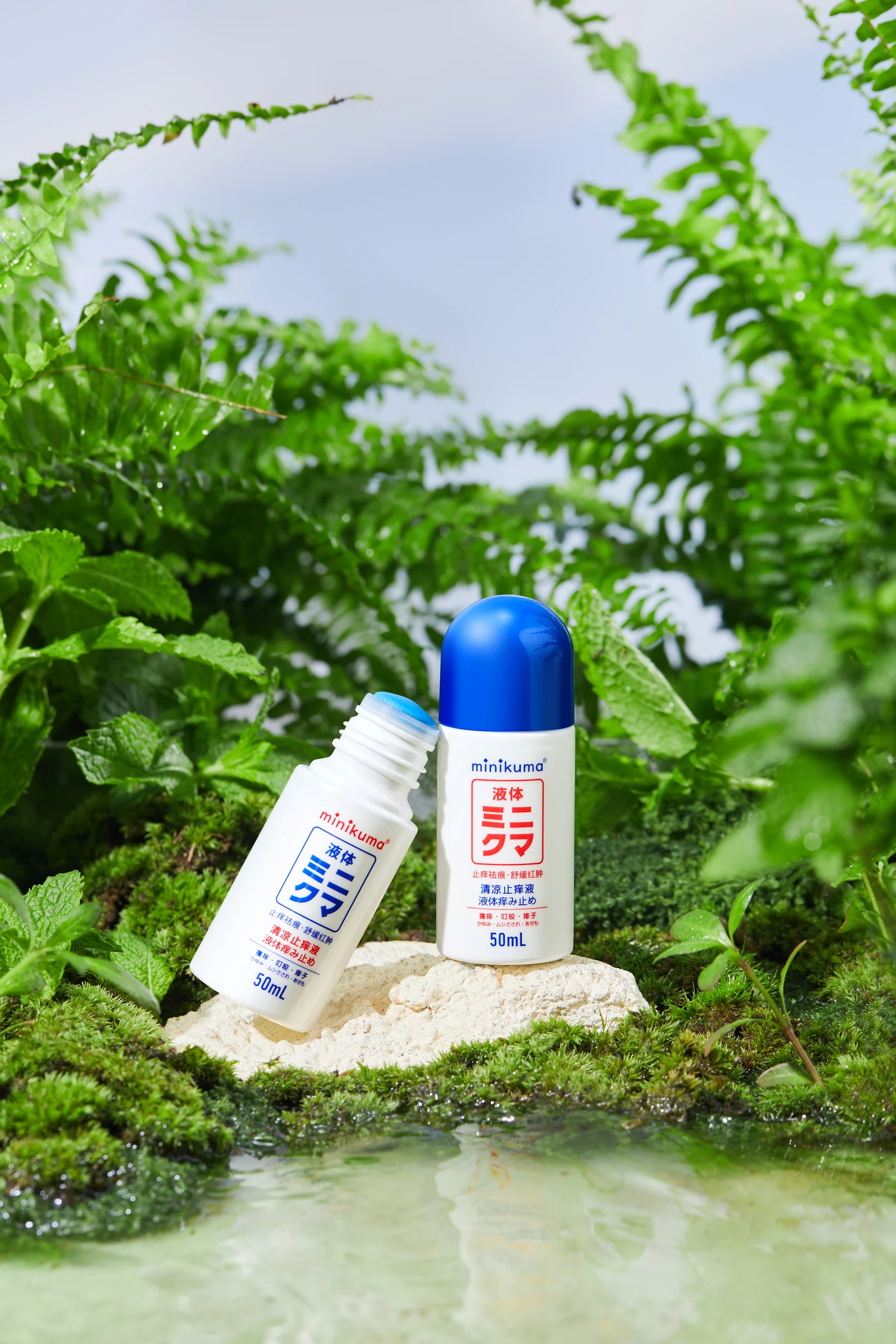 驱蚊用品包装与植物场景摄影